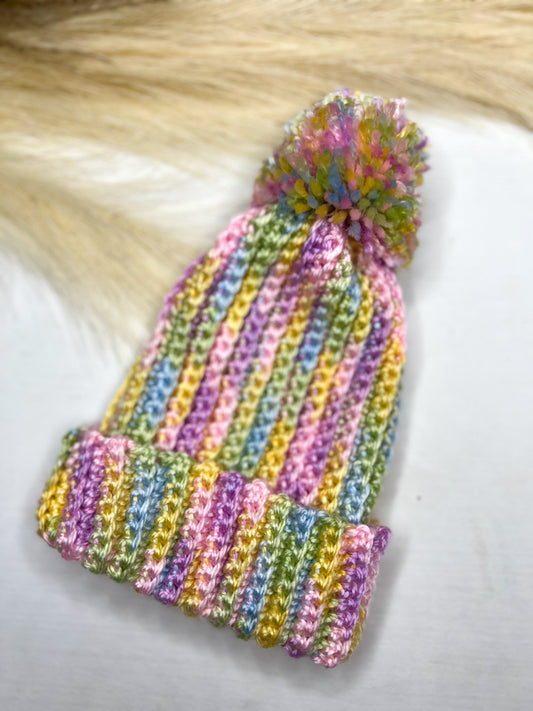 Toddler Crochet Hat- Spring Colors