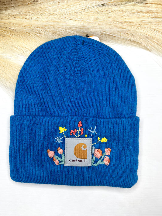 Embroidered Carhartt Beanie - Royal Blue