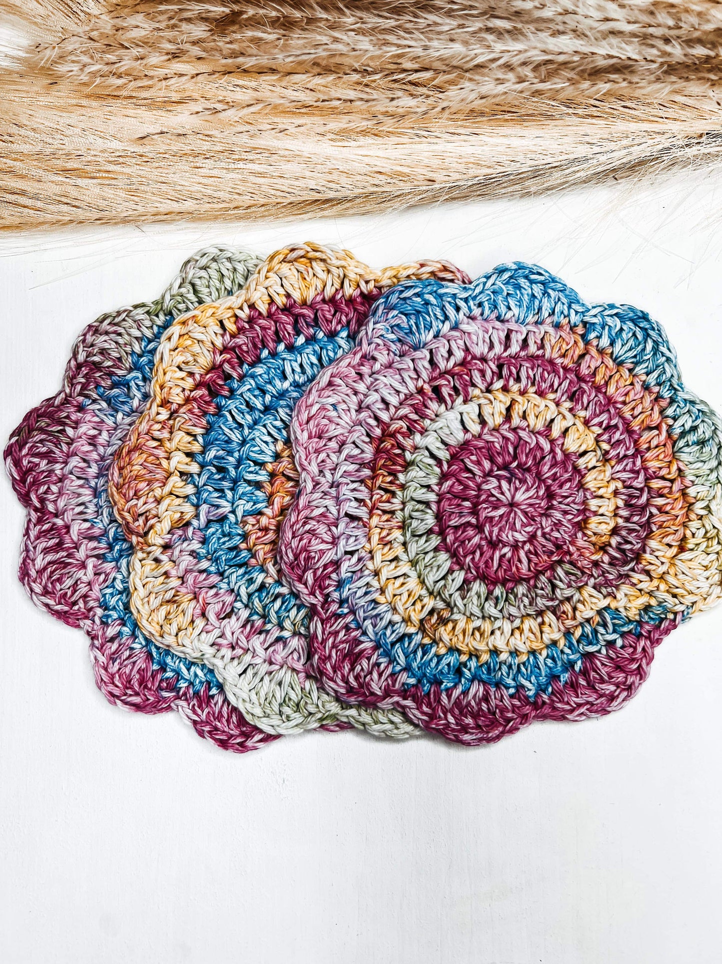 Set of 3- Round Wash Cloths