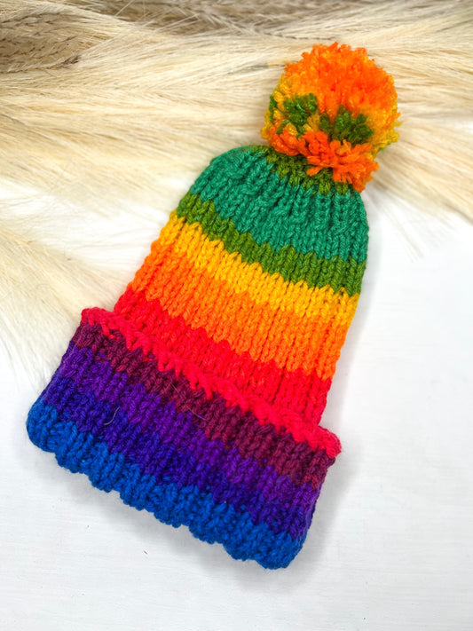 Baby Crochet Hat- Rainbow