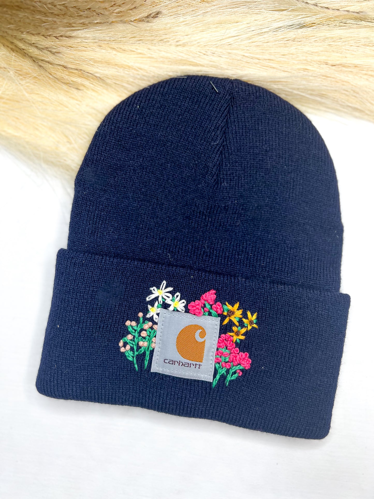 Embroidered Carhartt Beanie - Navy