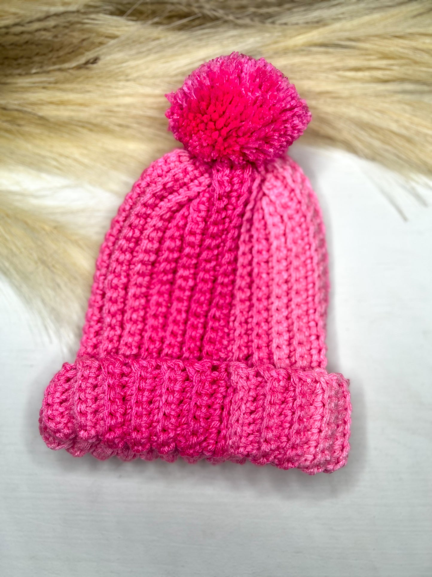 Toddler Crochet Hat- Pink