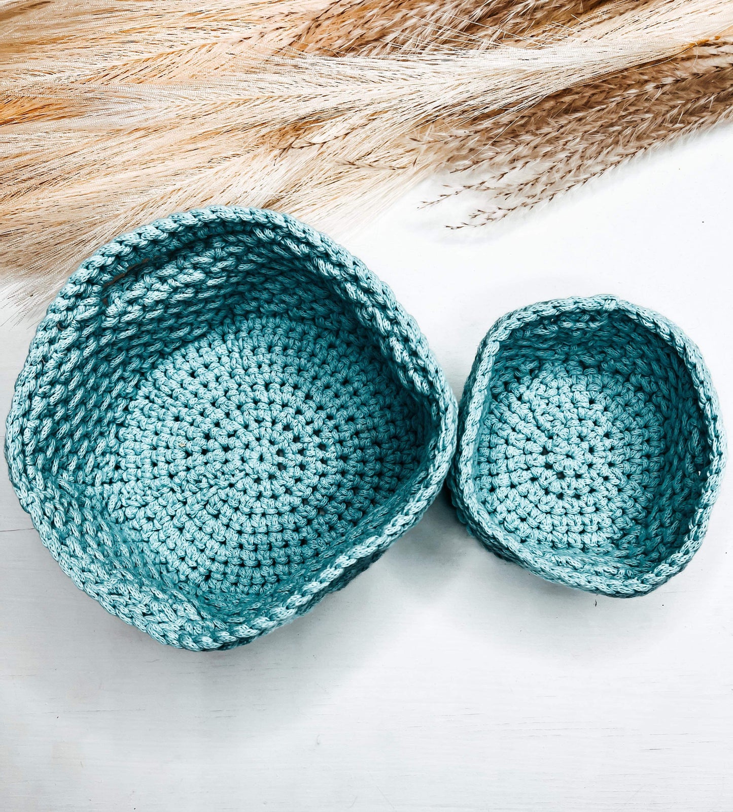 Crochet Basket Sets- Multiple Colors Available