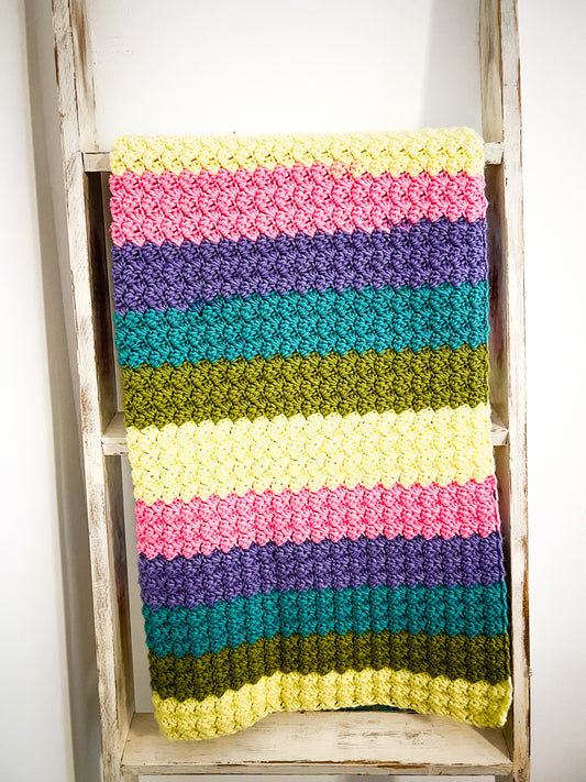 Crochet Blanket- Spring Colors