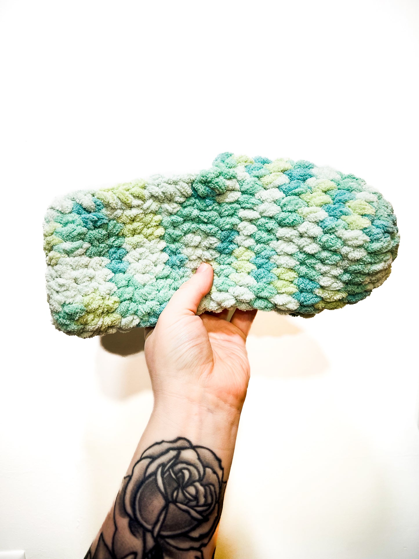 Soft Crochet Slippers- Large  (multiple colors available)