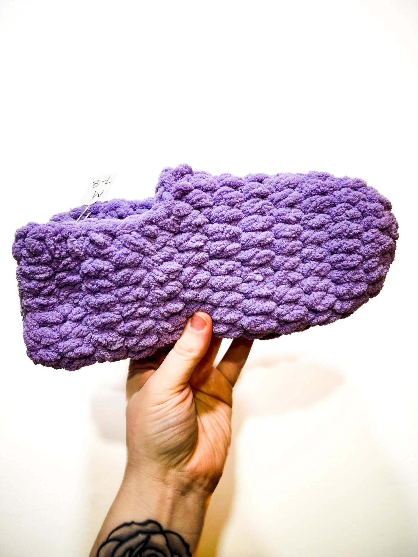 Soft Crochet Slippers- Medium (multiple colors available)